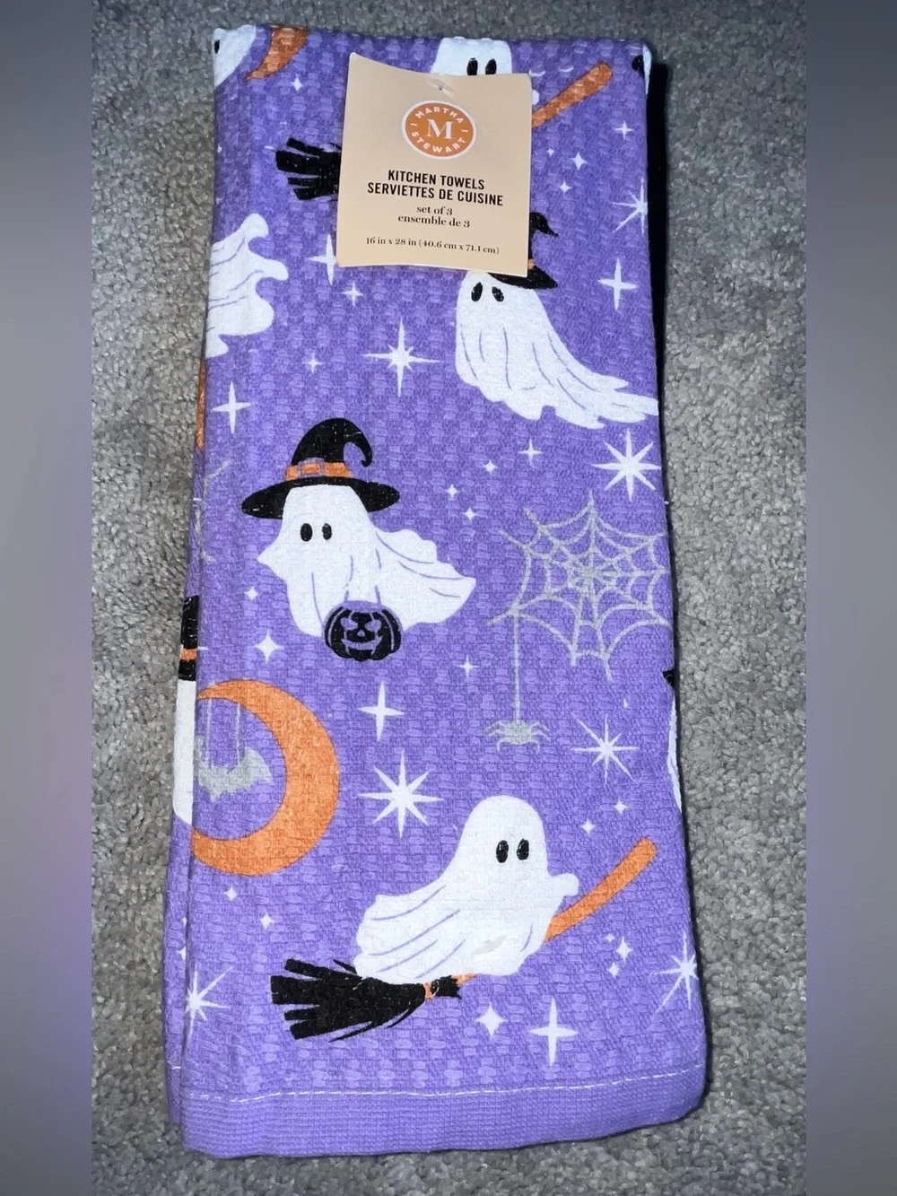 NWT Martha Stewart Halloween Kitchen Towel 3-Pack